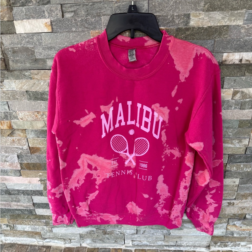 Tie dye pink Malibu Tennis Club Sweatshirt